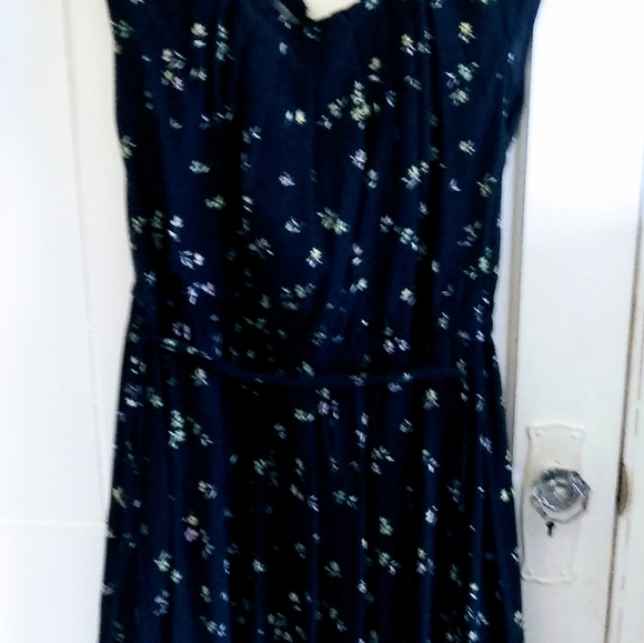 Navy with Petite Floral Dress - Picture 4 of 4